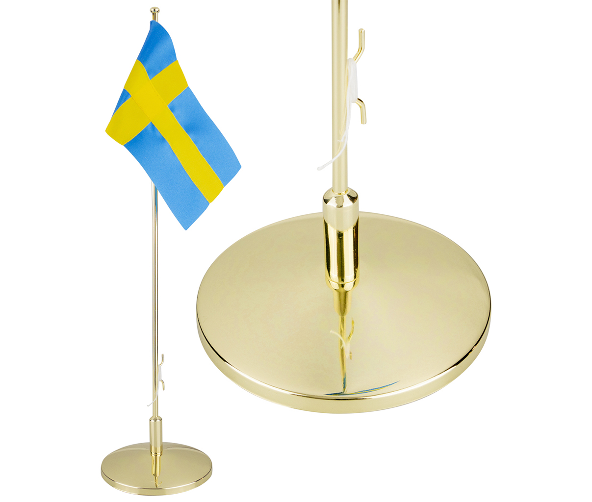 Produktbild förFlaggstång Slät Mässingspläterad